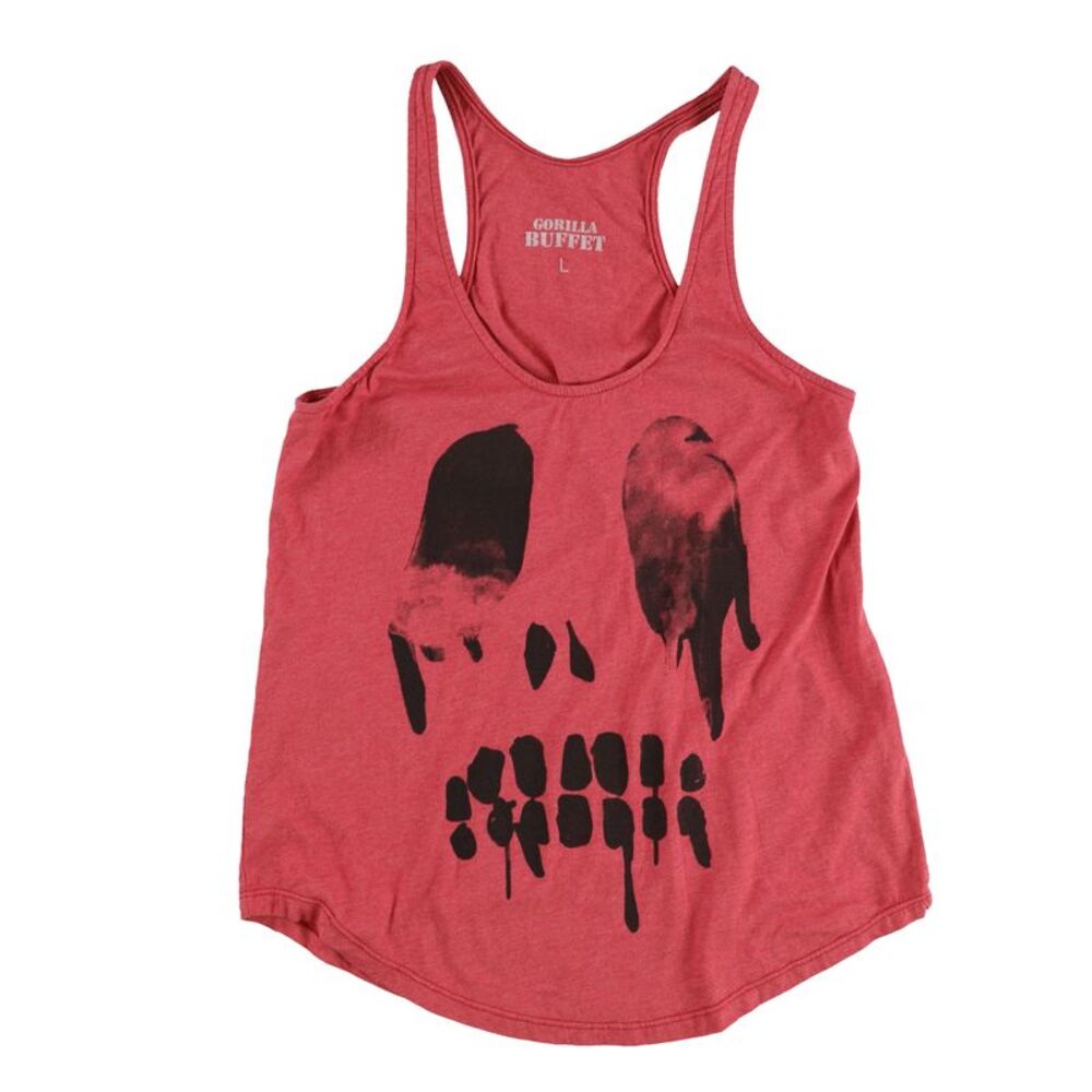 Gorilla Buffet Womens Skull Racerback Tank Top, NWT